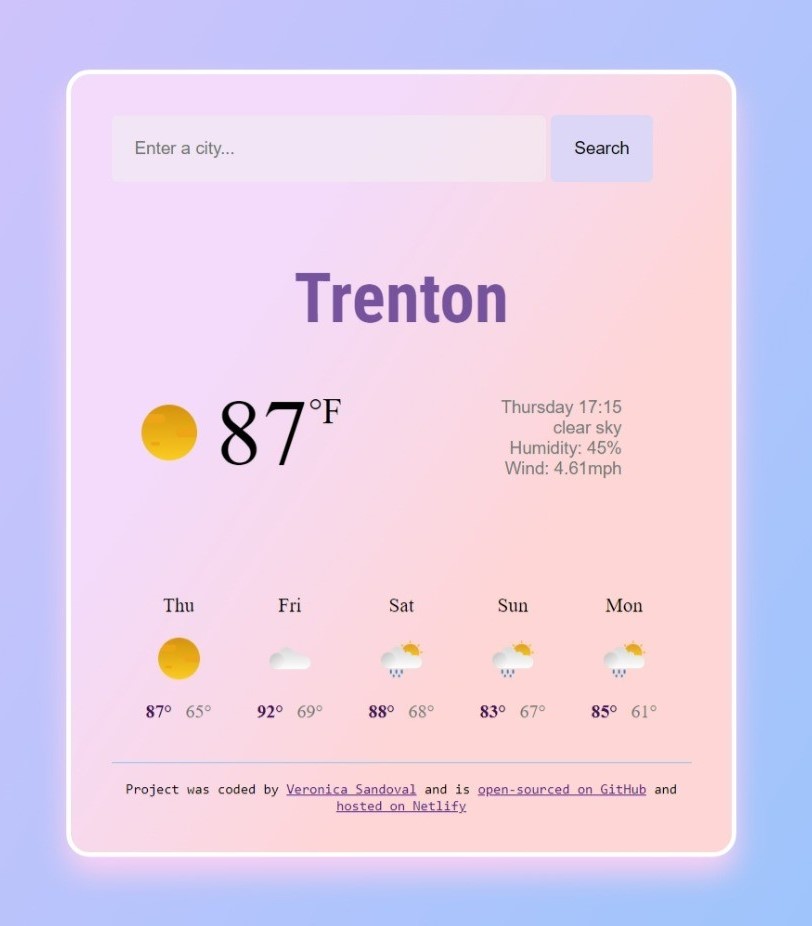 weather app application