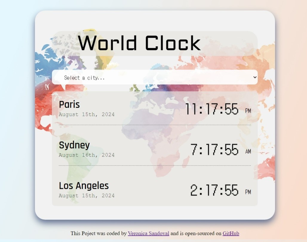 world clock application